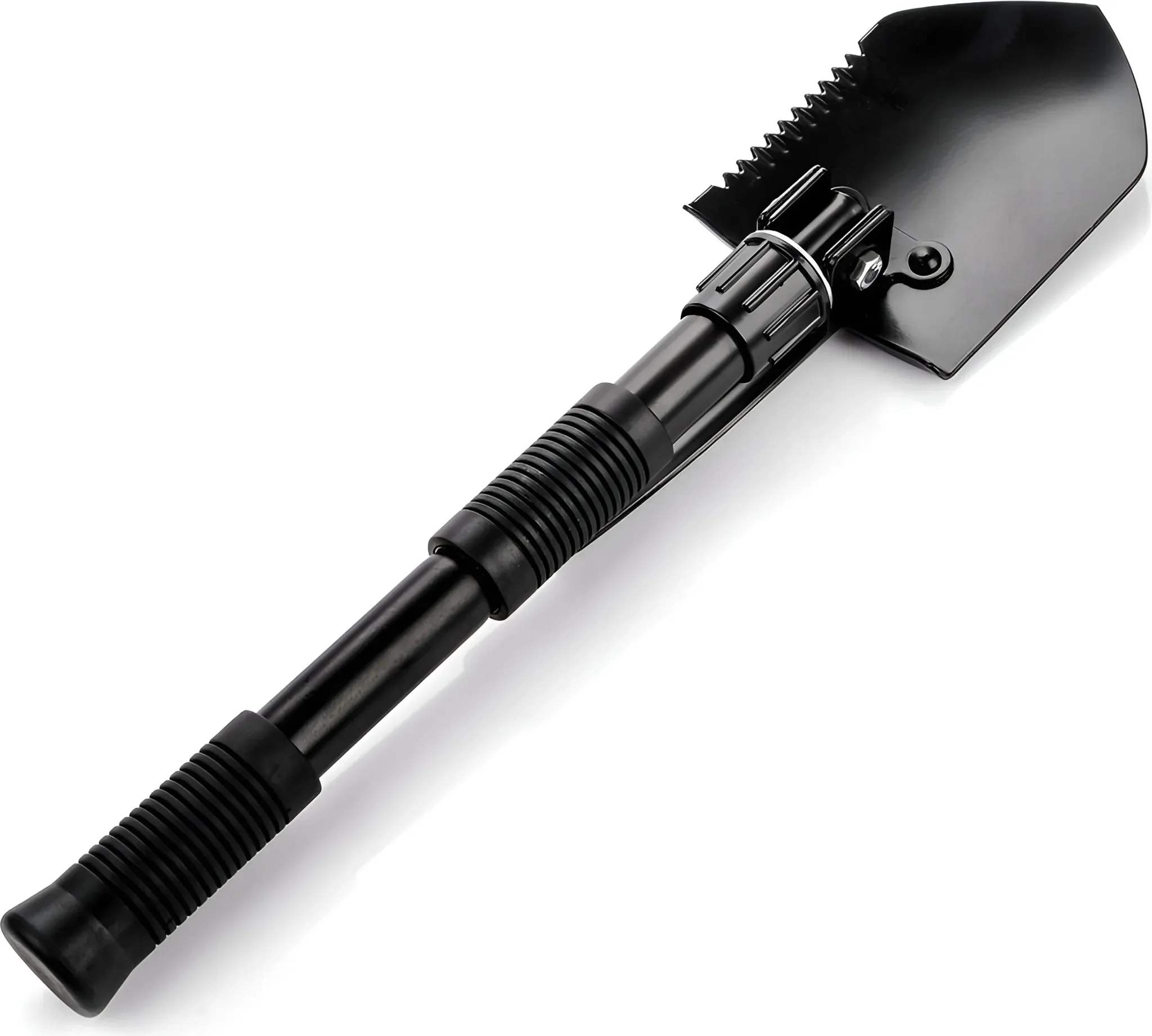 Meteor Faltbarer Klapp-Spaten – 41 cm – mit Sägezahnung, Hacke & Transporthülle