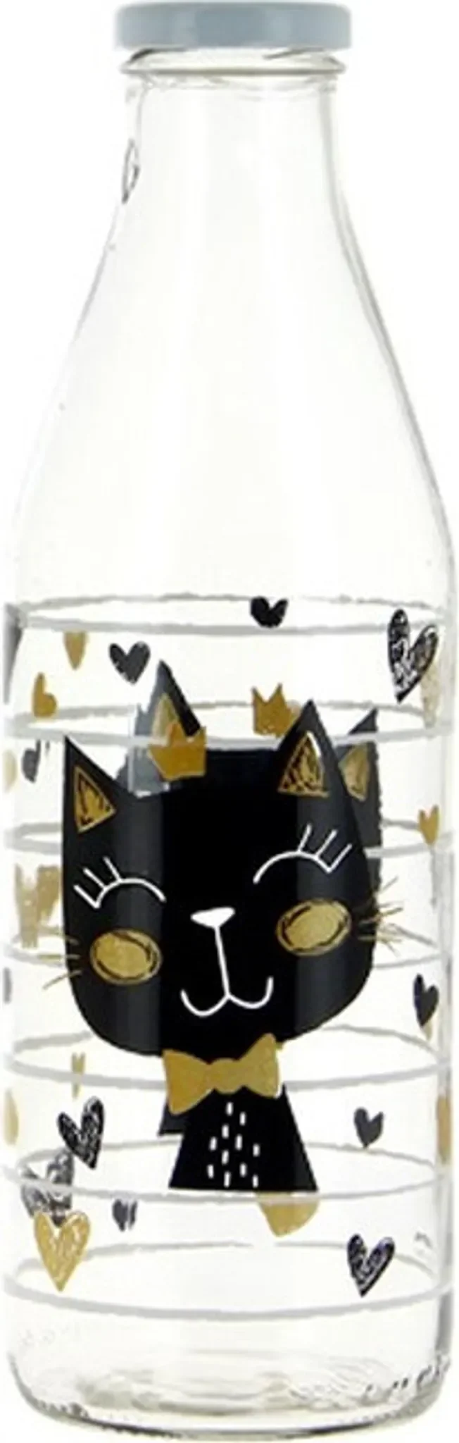 Glas-Milchflasche Golden Cat 1000 ml