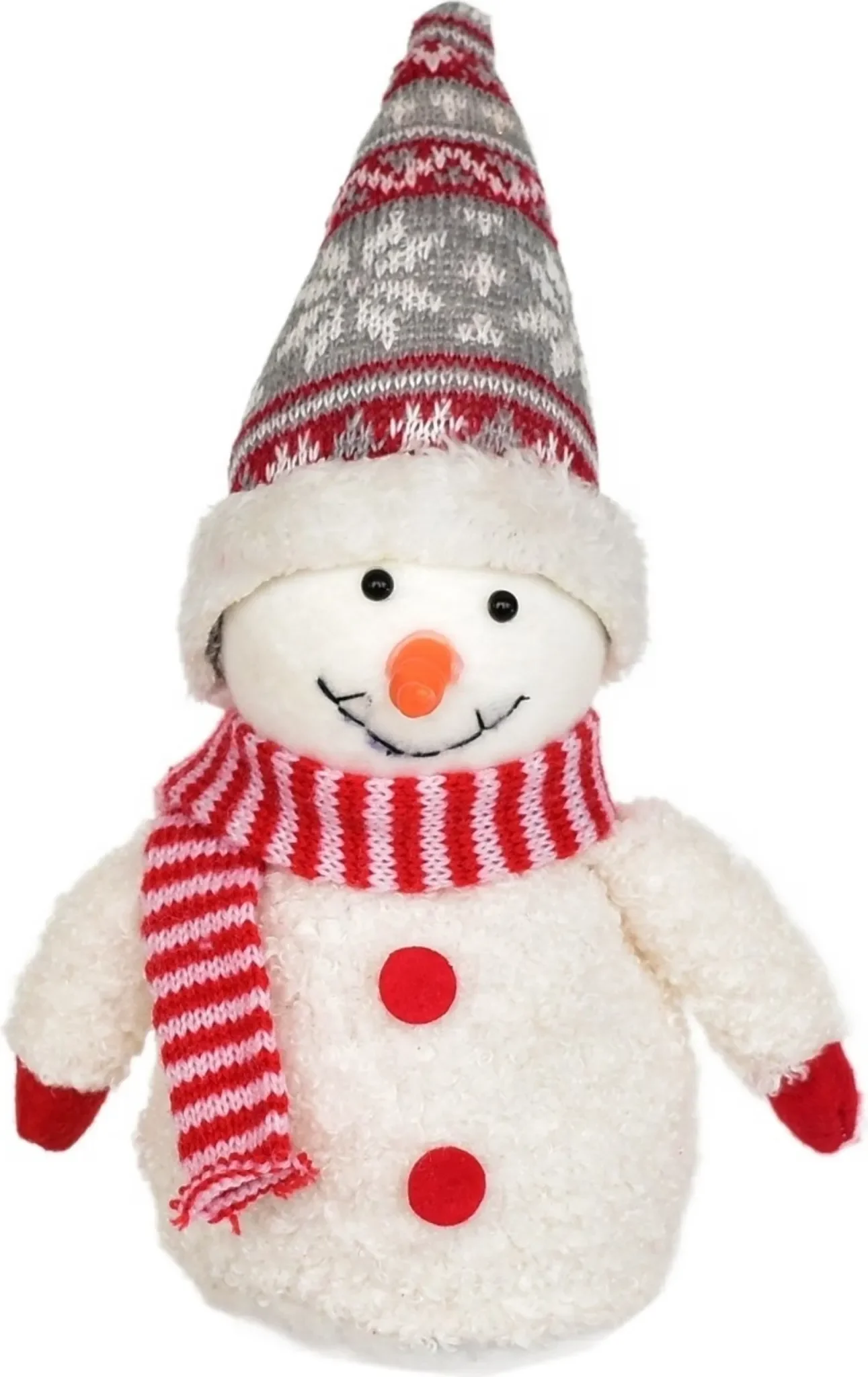 Schneemann Dekofigur mit Schal – 28 cm