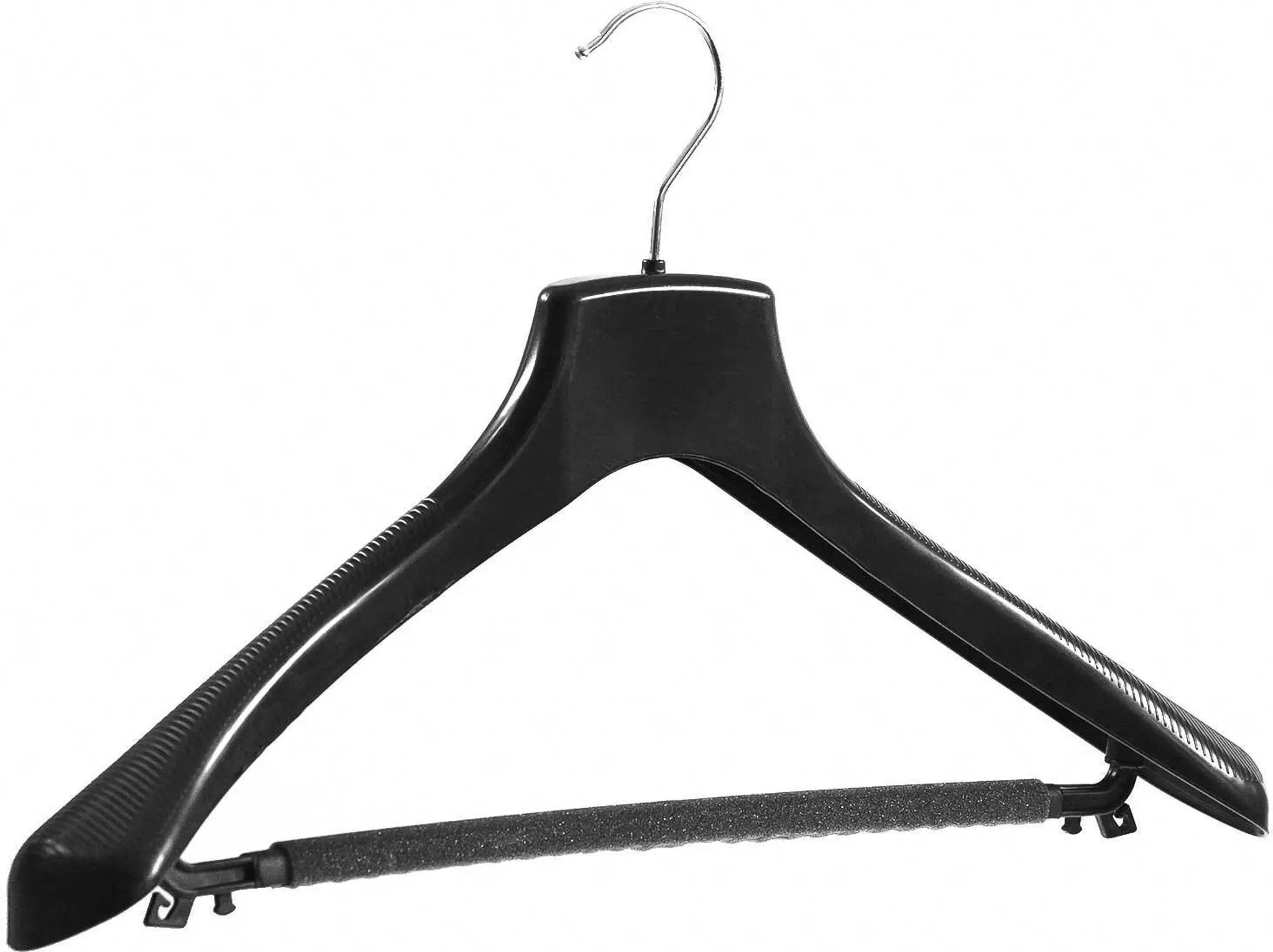 5er Set Kunststoff-Kleiderbügel – Variante 4, Schwarz