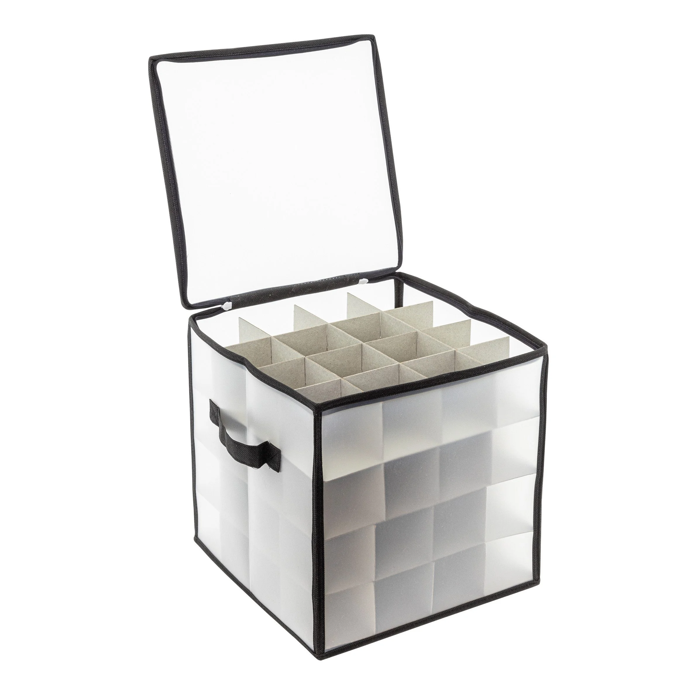 SPETEBO Aufbewahrungsbox für Christbaumkugeln – 64 Fächer, faltbar