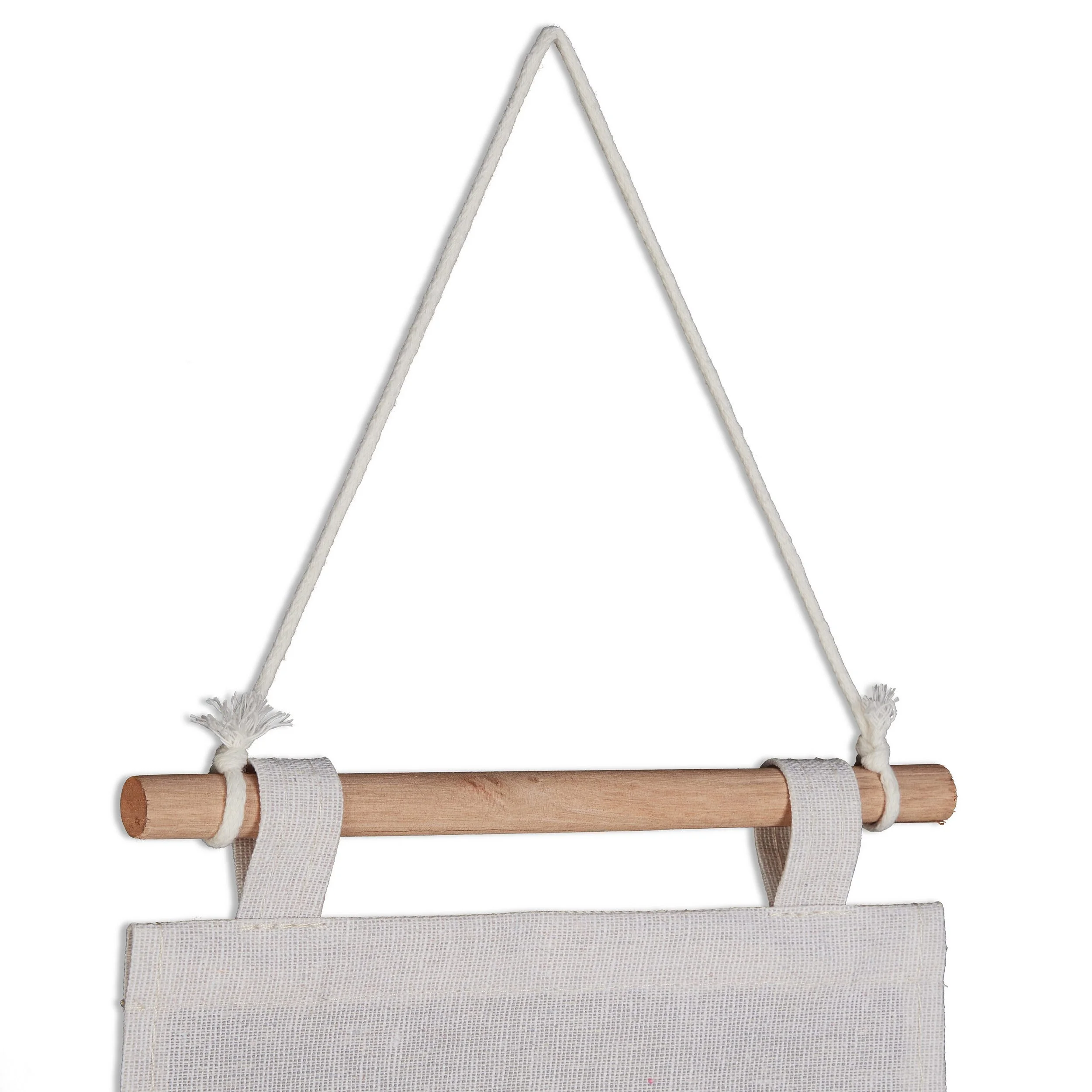 RELAXDAYS Hängeaufbewahrung – 3er Set Hängeorganizer aus Stoff, grau/creme