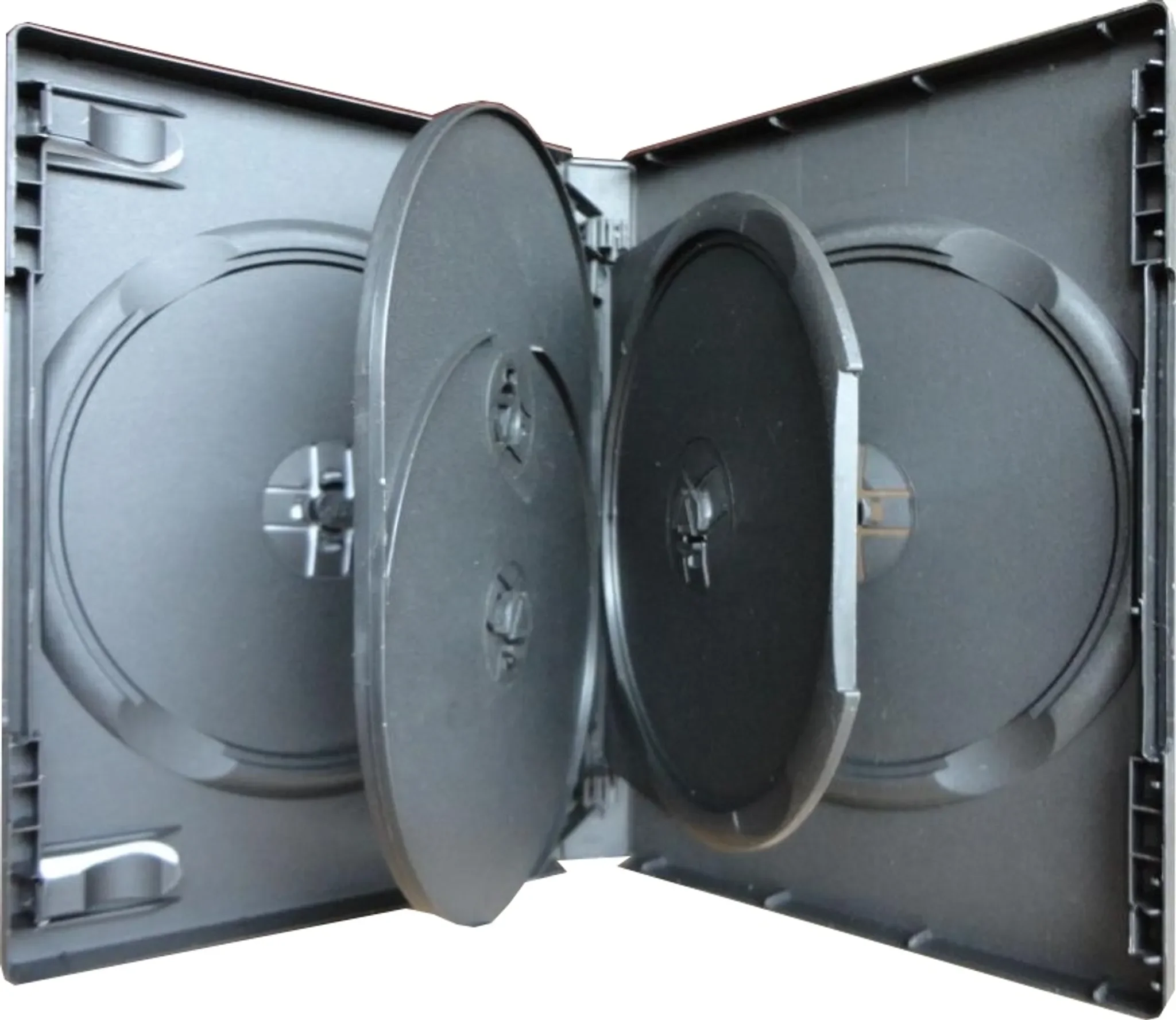 5er-Set DVD/CD-Boxen – 5 Discs pro Hülle, Schwarz