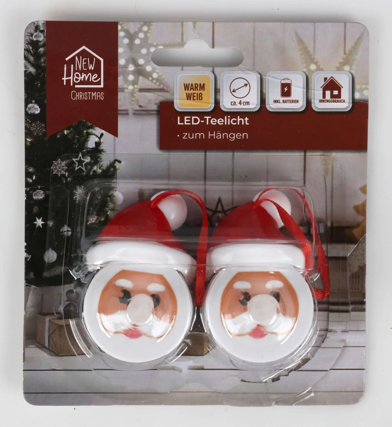 LED Teelichter Weihnachtsmann – 2er Set